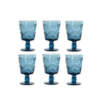 Gläsersatz Home ESPRIT Blau Kristall 345 ml (6 Stück)