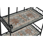 Regal Home ESPRIT Schwarz Bunt aus Keramik schmiedeeisern 3 Regale 54 x 29 x 121 cm 58 x 31,5 x 117 cm