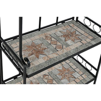 Regal Home ESPRIT Schwarz Bunt aus Keramik schmiedeeisern 3 Regale 54 x 29 x 121 cm 58 x 31,5 x 117 cm