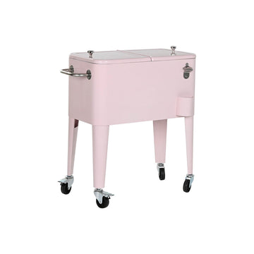 Tragbarer Kühlschrank Home ESPRIT Rosa Stahl Polypropylen 74 x 43 x 80 cm