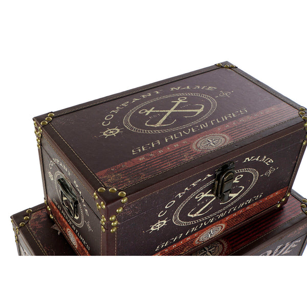 Set dekorativer Karten Home ESPRIT Bunt Holz Leinwand