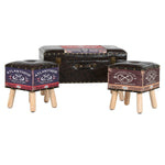Truhensatz Home ESPRIT Braun Bunt Polyurethan Holz Vintage 70 x 40 x 45 cm (3 Stück)
