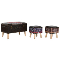 Truhensatz Home ESPRIT Braun Bunt Polyurethan Holz Vintage 70 x 40 x 45 cm (3 Stück)