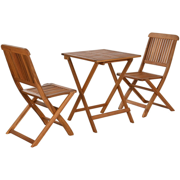 Tisch-Set mit 2 Stühlen Home ESPRIT Braun 60 x 60 x 74 cm