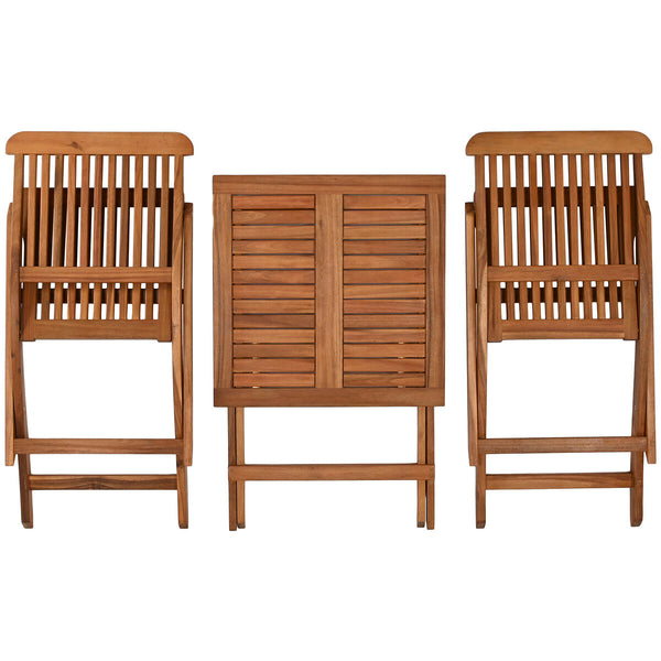 Tisch-Set mit 2 Stühlen Home ESPRIT Braun 60 x 60 x 74 cm