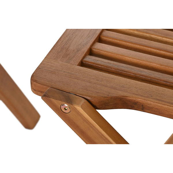 Tisch-Set mit 2 Stühlen Home ESPRIT Braun 60 x 60 x 74 cm