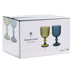 Gläsersatz Home ESPRIT grün Kristall 260 ml (6 Stück)