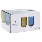 Gläserset Home ESPRIT Blau Kristall 420 ml (6 Stück)