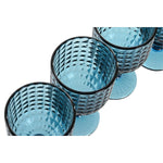 Gläsersatz Home ESPRIT Blau Kristall 260 ml (6 Stück)