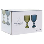 Gläsersatz Home ESPRIT Blau Kristall 260 ml (6 Stück)