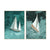 Bild Home ESPRIT türkis Segelboot Mediterraner 90 x 4 x 120 cm (2 Stück)