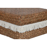 Korb-Set Home ESPRIT Weiß natürlich Naturfaser Boho Abgenutzt 30 x 30 x 19 cm 4 Stücke