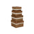 Korb-Set Home ESPRIT Weiß natürlich Naturfaser Boho Abgenutzt 30 x 30 x 19 cm 4 Stücke