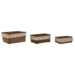 Korb-Set Home ESPRIT Naturfaser Boho Abgenutzt 23 x 17 x 10 cm