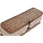 Korb-Set Home ESPRIT Weiß natürlich Naturfaser Boho Abgenutzt 32 x 12 x 10 cm 3 Stücke