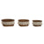 Korb-Set Home ESPRIT Naturfaser Boho Abgenutzt 16 x 16 x 6 cm