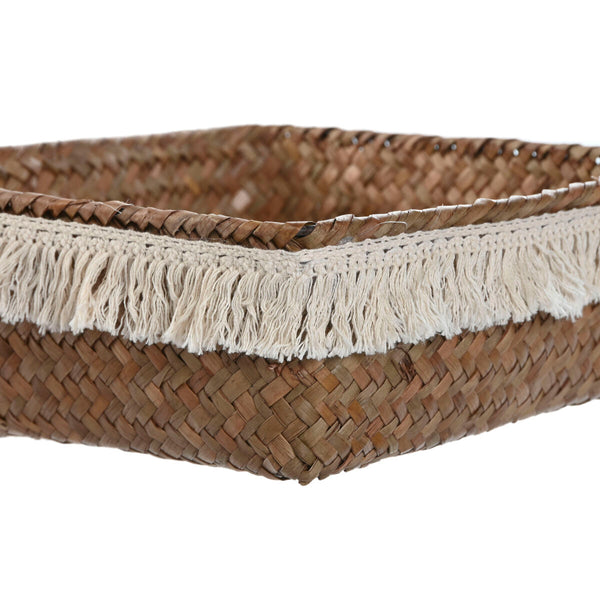 Korb-Set Home ESPRIT Naturfaser Boho Abgenutzt 26 x 26 x 10 cm