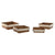 Korb-Set Home ESPRIT Naturfaser Boho Abgenutzt 26 x 26 x 10 cm