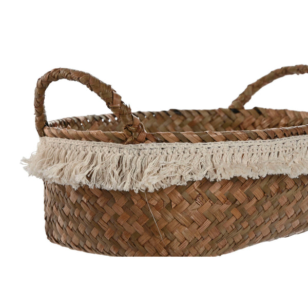 Korb-Set Home ESPRIT Naturfaser Boho Abgenutzt 33 x 25 x 15 cm