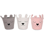 Dekorativer Korb Home ESPRIT Braun Beige Rosa 35 x 35 x 41 cm (3 Stück)