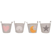 Dekorativer Korb Home ESPRIT Bunt 36 x 36 x 40 cm (4 Stück)