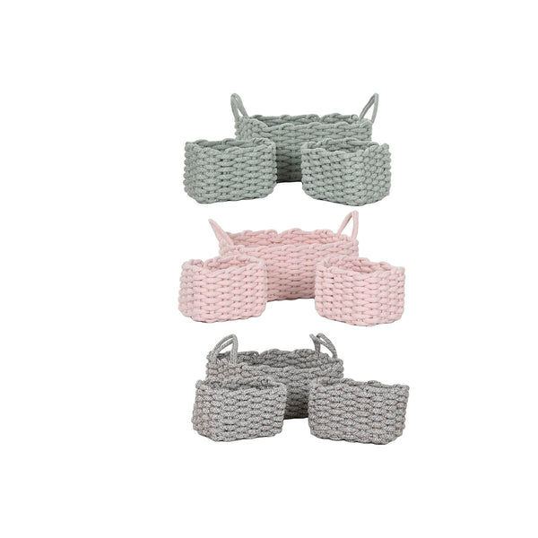 Korb-Set Home ESPRIT Schnur 32 x 25 x 15 cm