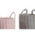 Korb-Set Home ESPRIT grün Grau Rosa Schnur 30 x 30 x 43 cm 2 Stücke (3 Stück)