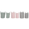 Korb-Set Home ESPRIT grün Grau Rosa Schnur 30 x 30 x 43 cm 2 Stücke (3 Stück)