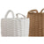 Korb-Set Home ESPRIT Weiß Beige Schnur 30 x 30 x 43 cm 2 Stücke (2 Stück)