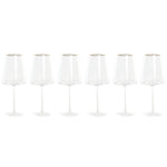 Gläsersatz Home ESPRIT Durchsichtig Gold Kristall 400 ml (6 Stück)