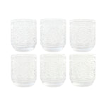 Gläserset Home ESPRIT Durchsichtig Kristall Mit Relief 360 ml (6 Stück)