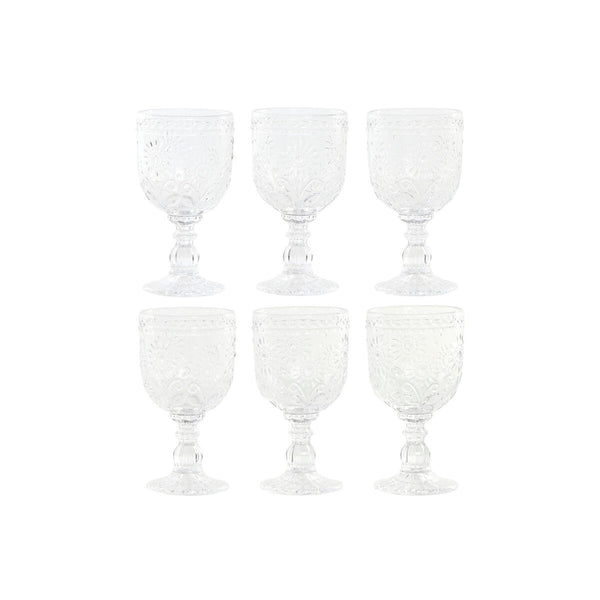 Gläsersatz Home ESPRIT Durchsichtig Kristall 270 ml (6 Stück)