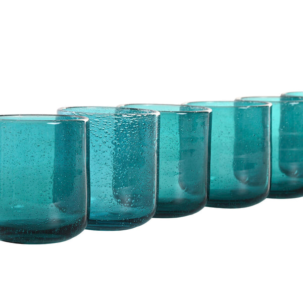 Gläserset Home ESPRIT türkis Kristall 320 ml (6 Stück)