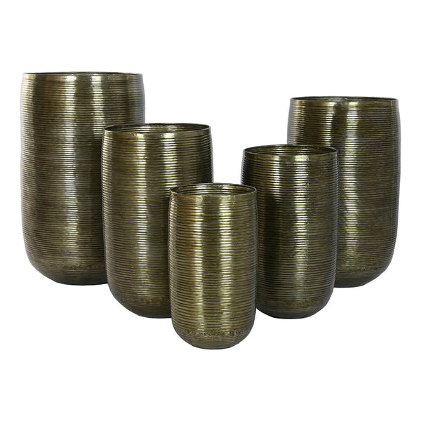 Blumentopf Home ESPRIT Kupfer Aluminium Moderne 50 x 50 x 89 cm 51,5 x 51,5 x 91 cm (5 Stück)