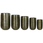 Blumentopf Home ESPRIT Kupfer Aluminium Moderne 50 x 50 x 89 cm 51,5 x 51,5 x 91 cm (5 Stück)