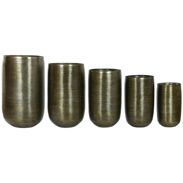 Blumentopf Home ESPRIT Kupfer Aluminium Moderne 50 x 50 x 89 cm 51,5 x 51,5 x 91 cm (5 Stück)