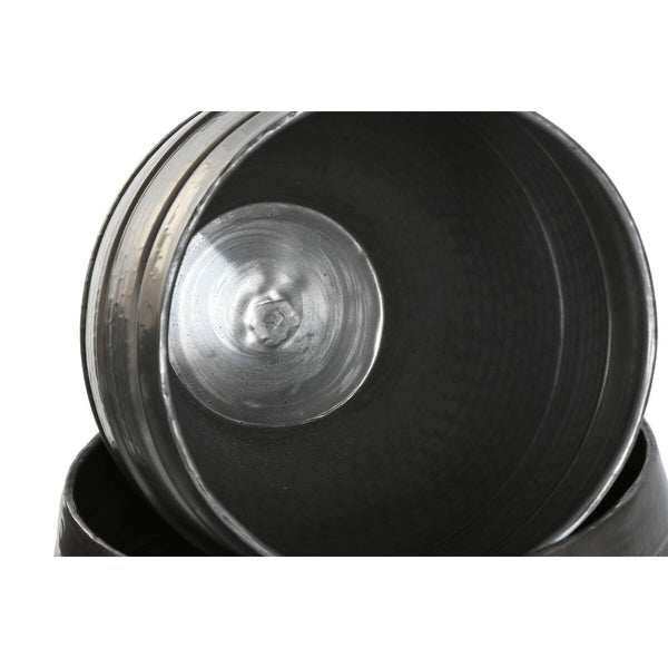 Blumentopf Home ESPRIT Grau Aluminium Moderne 41 x 41 x 40 cm 40 x 40 x 40,5 cm (3 Stücke)