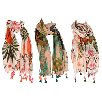 Halstuch Home ESPRIT Beige Bunt Koralle (3 Stück)