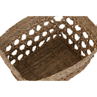 Korb-Set Home ESPRIT Seegras Tropical 45 x 35 x 35 cm