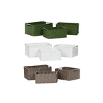 Korb-Set Home ESPRIT grün Grau Creme Metall Polypropylen 38 x 28 x 17 cm 3 Stücke (3 Stück)