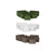 Korb-Set Home ESPRIT grün Grau Creme Metall Polypropylen 44 x 32 x 20 cm (3 Stück)
