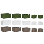 Korb-Set Home ESPRIT grün Grau Creme Metall Polypropylen 44 x 32 x 20 cm (3 Stück)