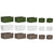 Korb-Set Home ESPRIT grün Grau Creme Metall Polypropylen 44 x 32 x 20 cm (3 Stück)