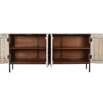 Anrichte Home ESPRIT Weiß Metall Mango-Holz 180 x 40 x 85 cm