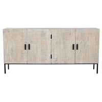 Anrichte Home ESPRIT Weiß Metall Mango-Holz 180 x 40 x 85 cm