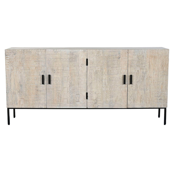 Anrichte Home ESPRIT Weiß Metall Mango-Holz 180 x 40 x 85 cm