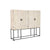 Schrank Home ESPRIT Weiß Schwarz Metall Mango-Holz 180 x 40 x 160 cm