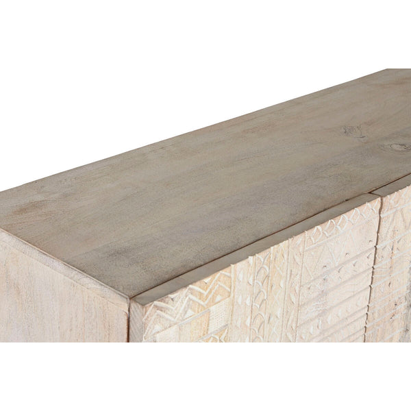 Schrank Home ESPRIT Weiß Schwarz Metall Mango-Holz 180 x 40 x 160 cm