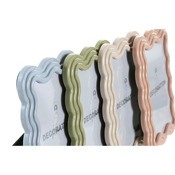 Fotorahmen Home ESPRIT Blau Weiß grün Rosa Kristall ABS Skandinavisch (4 Stück)
