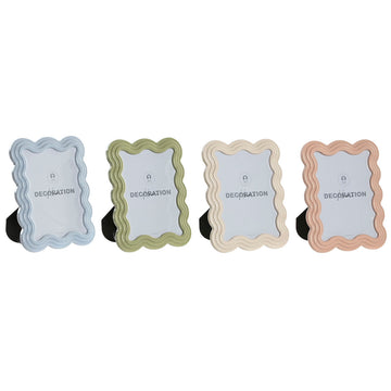 Fotorahmen Home ESPRIT Blau Weiß grün Rosa Kristall ABS Skandinavisch (4 Stück)